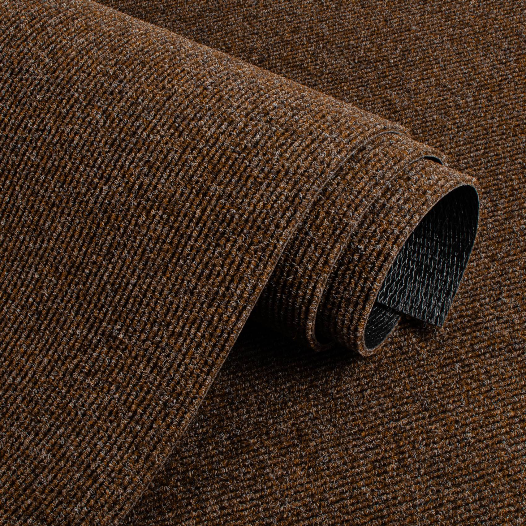 Sauberlaufmatte Schmutzfangmatte Teppichläufer Läufer Flur JUMBO Breite 100cm Meterware Braun 100x100cm