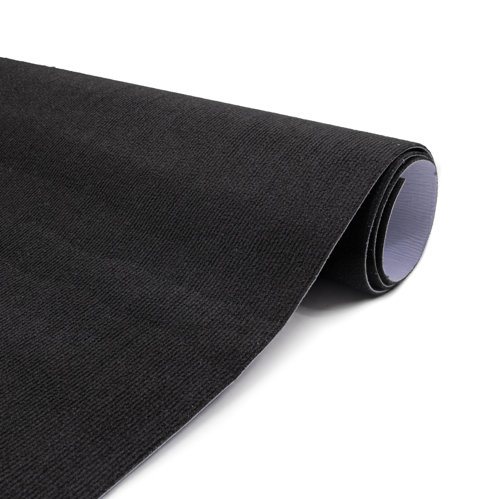 Antirutschmatte Bodenmatte selbsthaftend Teppich Bodenbelag in Meterware Schwarz Nemesis 100x100cm