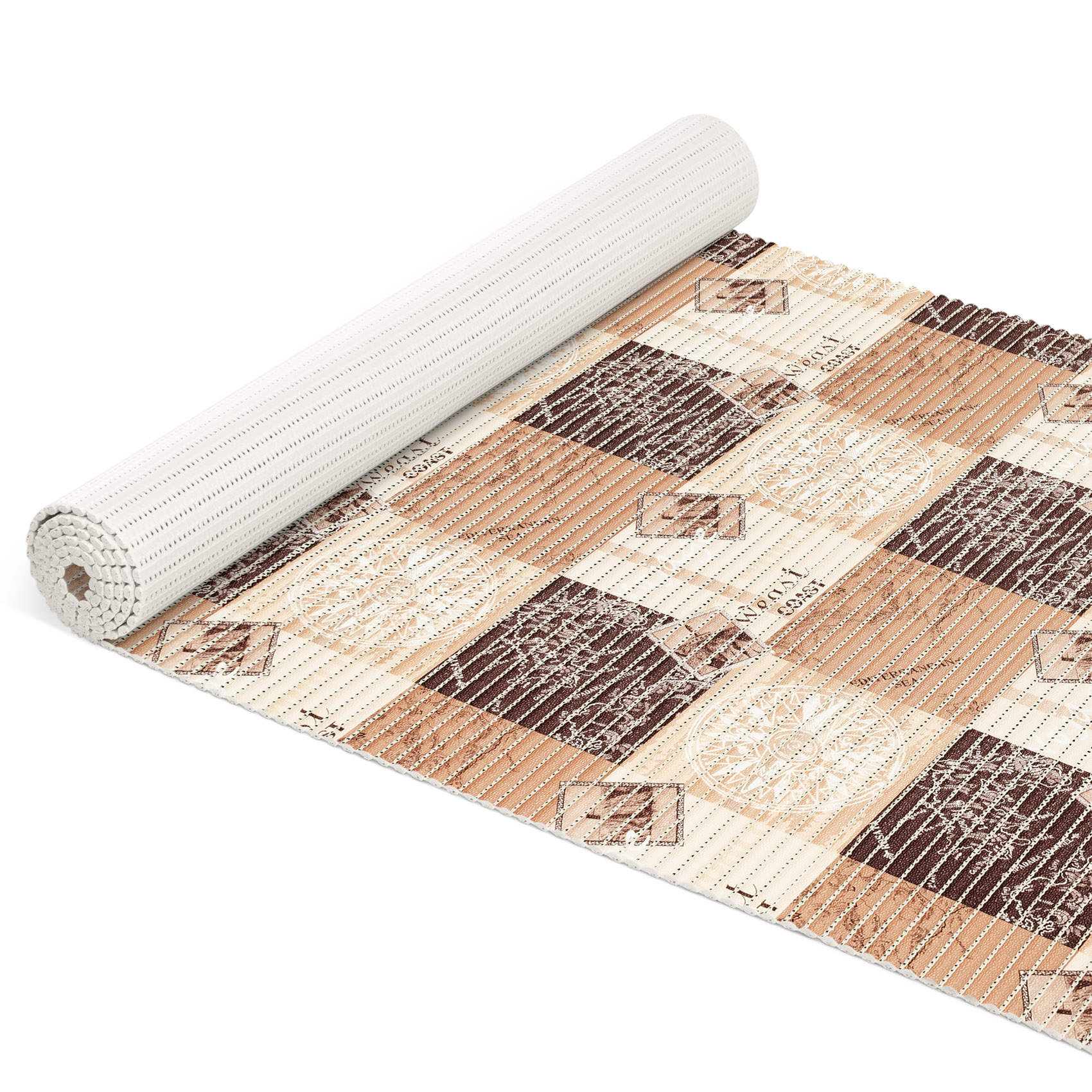 Weichschaummatte Bad Weichschaum Badematte Maritim Braun Breite 65cm Meterware 100x65cm