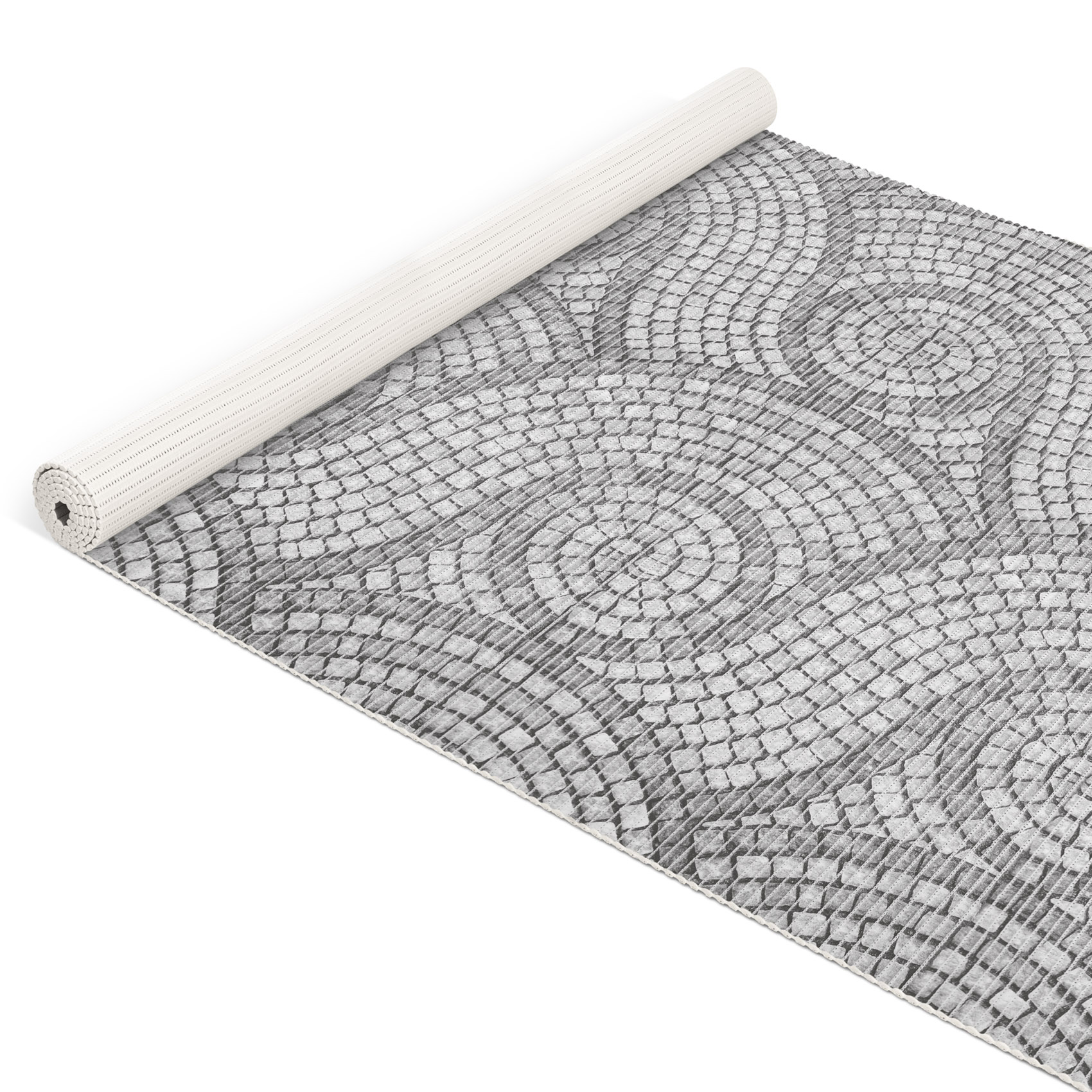 Weichschaummatte Badematte Weichschaum Bad Mosaiksteine Grau Breite 130cm Meterware 200x130cm