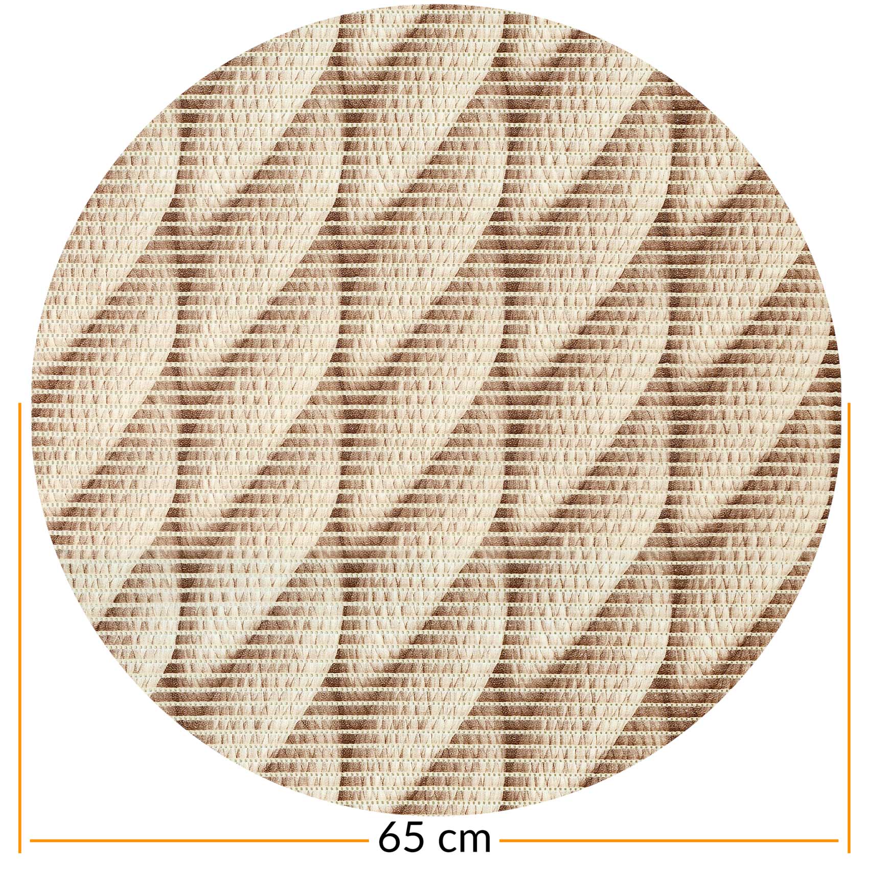 Weichschaummatte Bad Weichschaum Badematte Jute Marine Beige Breite 65cm Meterware 65cm Rund