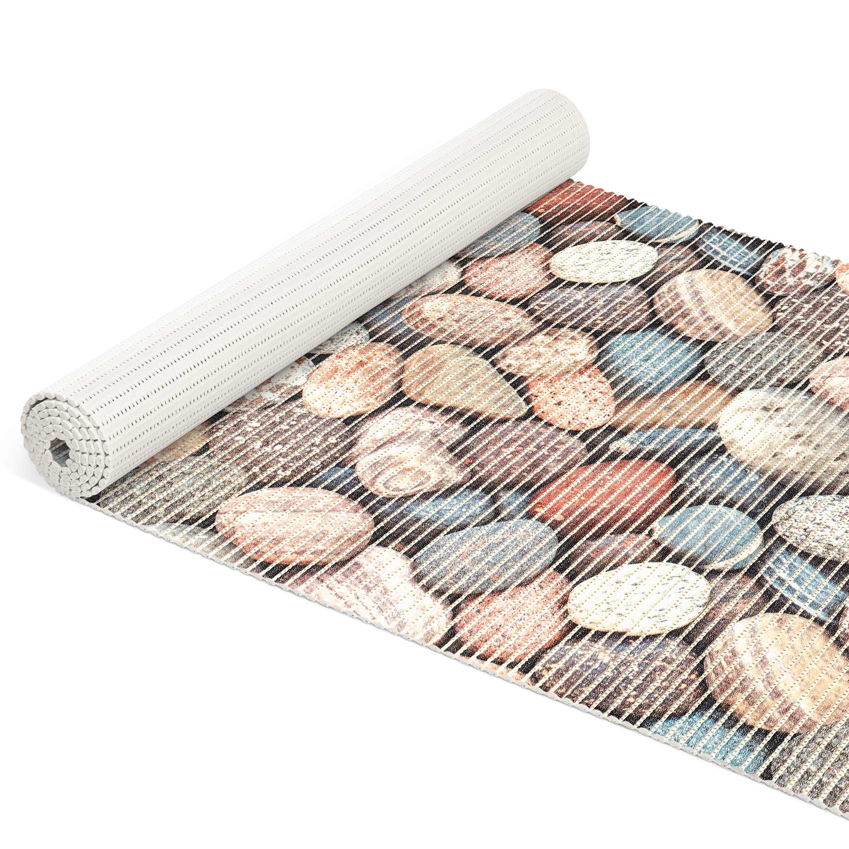 Weichschaummatte Badematte Kieselsteine Bunt Breite 80cm Meterware 100x80cm