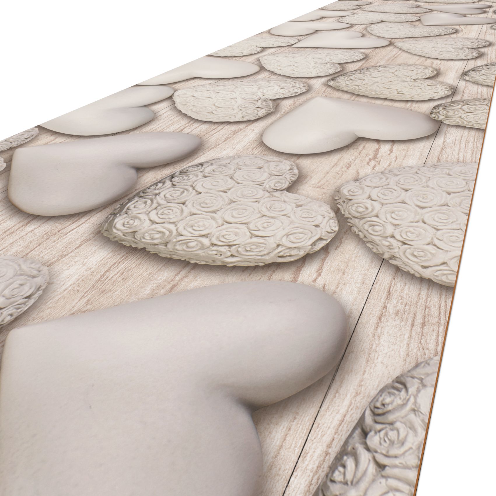 Küchenläufer PVC rutschfest abwaschbar Home Sweet Home Beige 50cm Breit 100cm