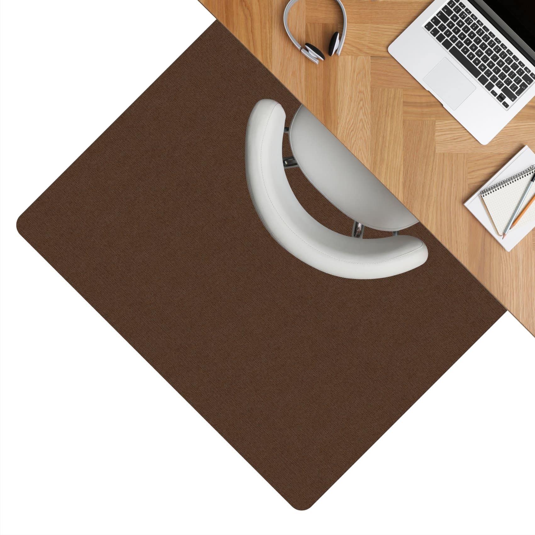 Bodenschutzmatte Bürostuhlunterlage Schreibtischstuhl Unterlage Teppich selbsthaftend NEMESIS Schoko 090x120cm