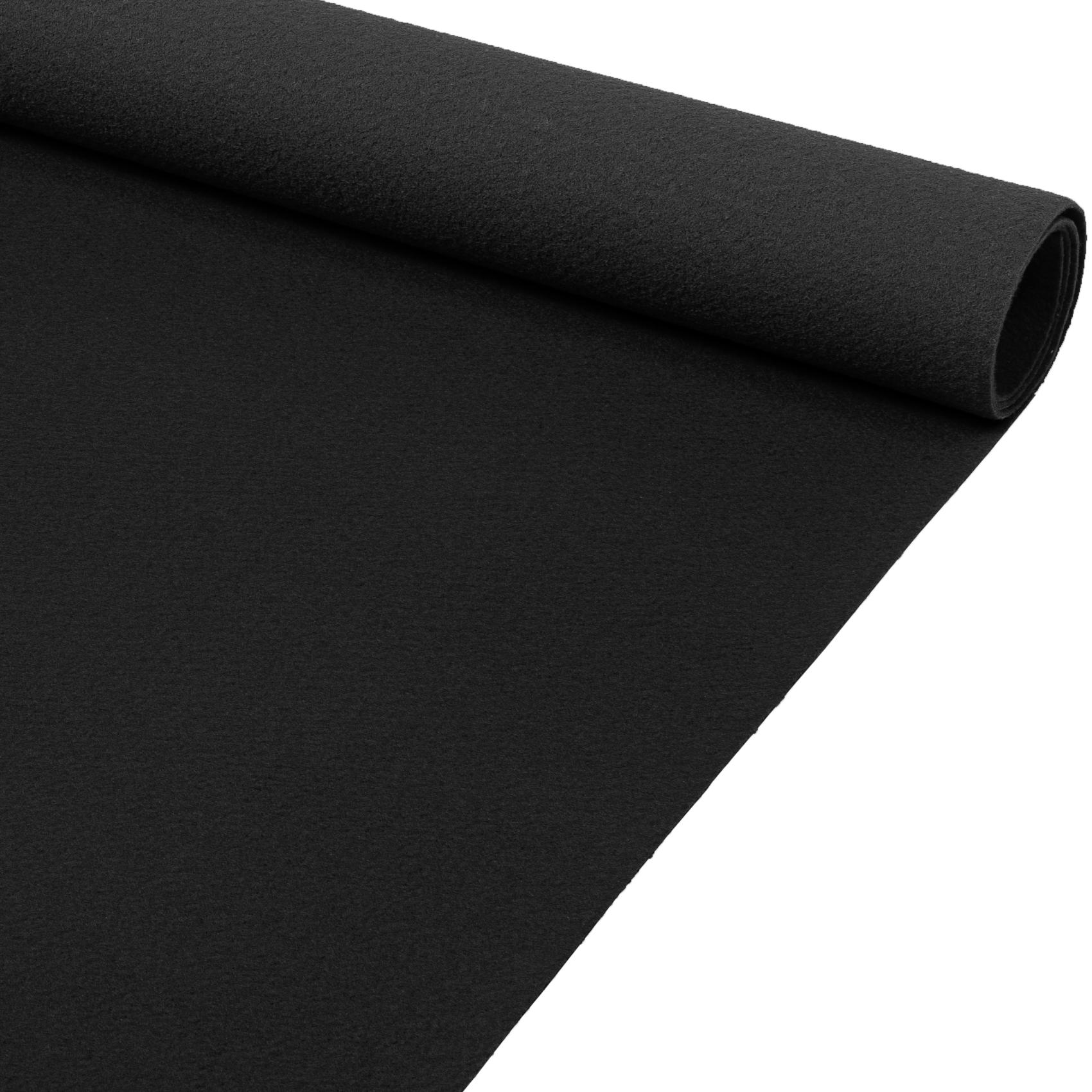 Messeteppich Meterware Eventteppich Läufer Teppich für Messe Events Büro BFL-S1 Schwarz 60 cm 100 cm