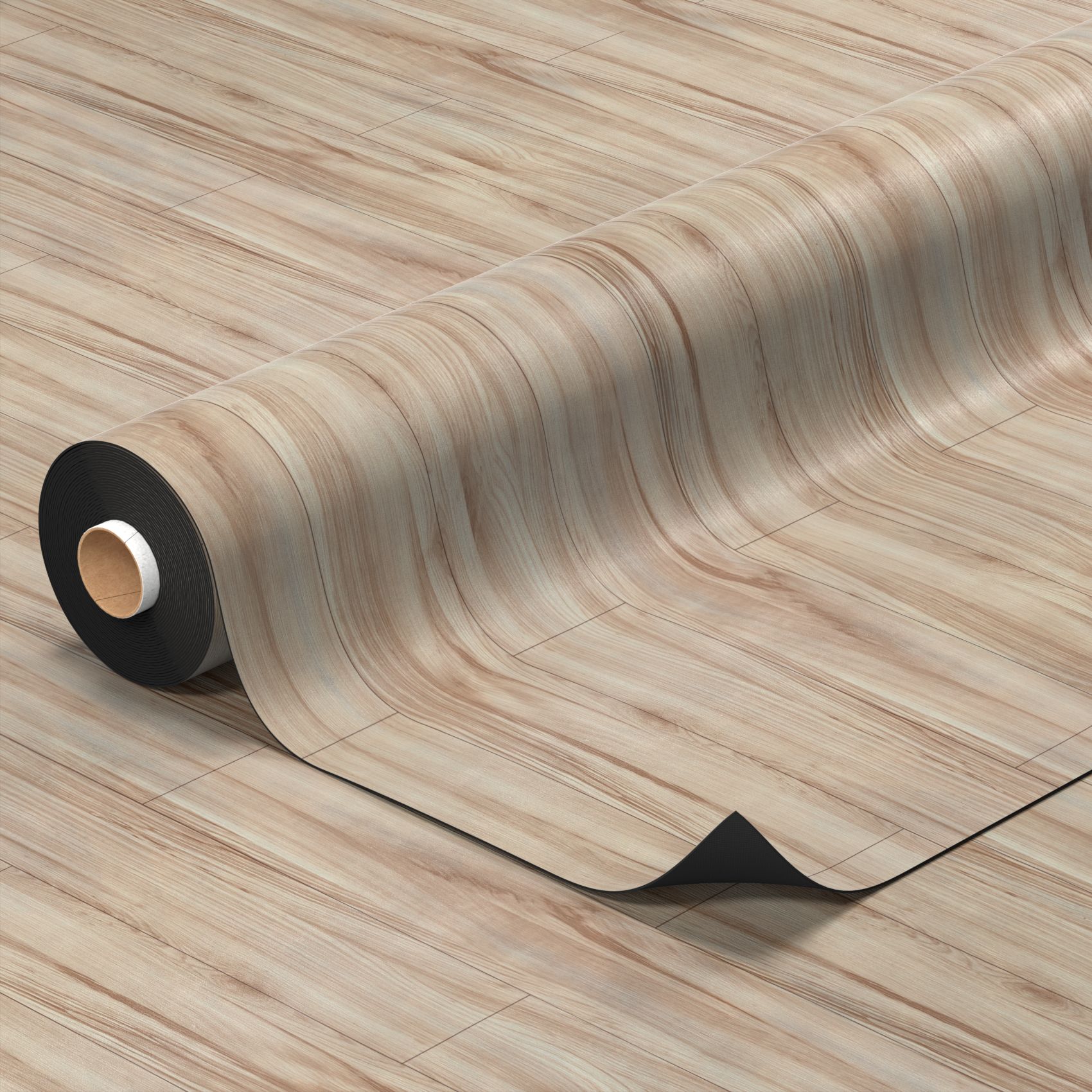 PVC Bodenbelag Vinyl Fußbodenbelag PVC Boden Vinylboden Holz Beige Meterware Breite 140cm 100 x 140 cm