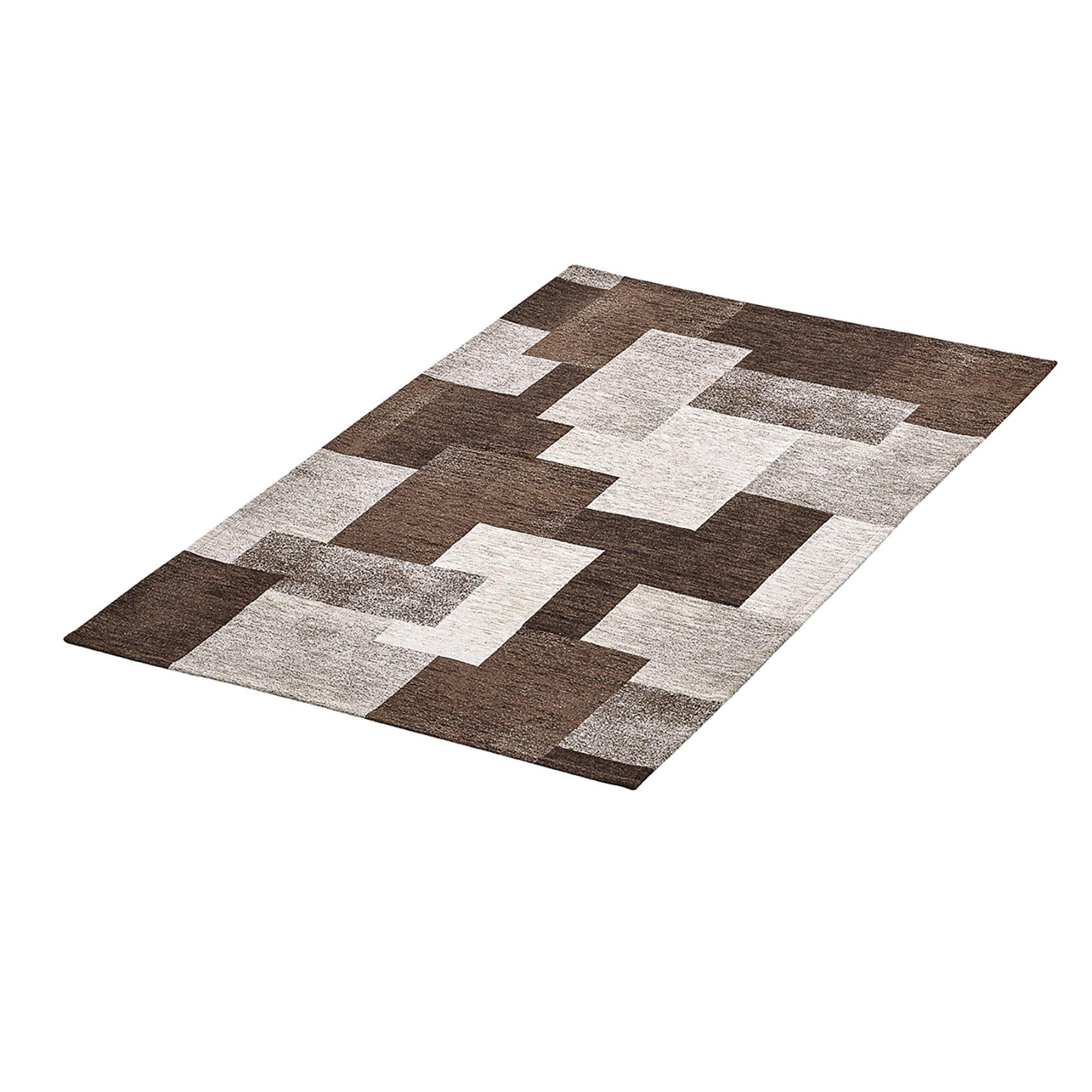 Teppich Wohnzimmerteppich Flur Teppich Läufer Küchenteppich Carpet Kurzflor Waschbar Martina Braun 55 x 80 cm