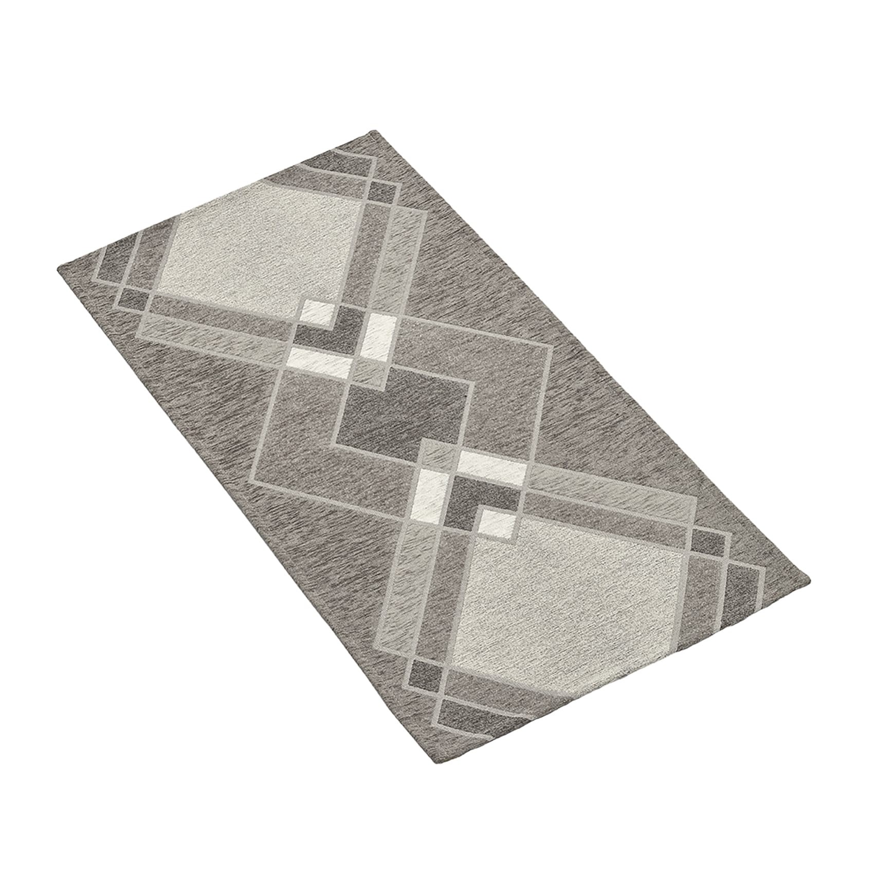 Teppich Wohnzimmerteppich Flur Teppich Läufer Küchenteppich Carpet Kurzflor Waschbar Tiziana Grau 55 x 80 cm