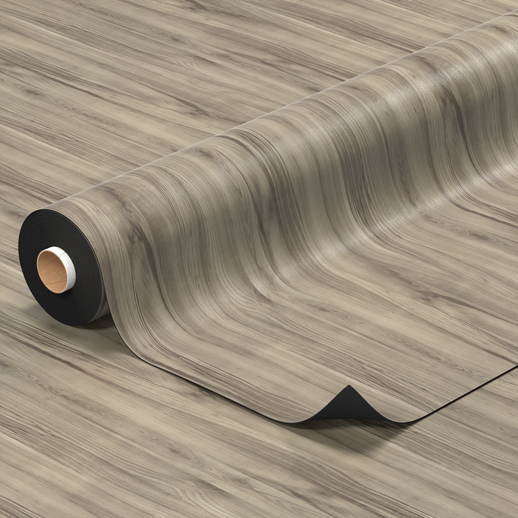 PVC Bodenbelag 1mm Holz Grau 500 x 140 cm