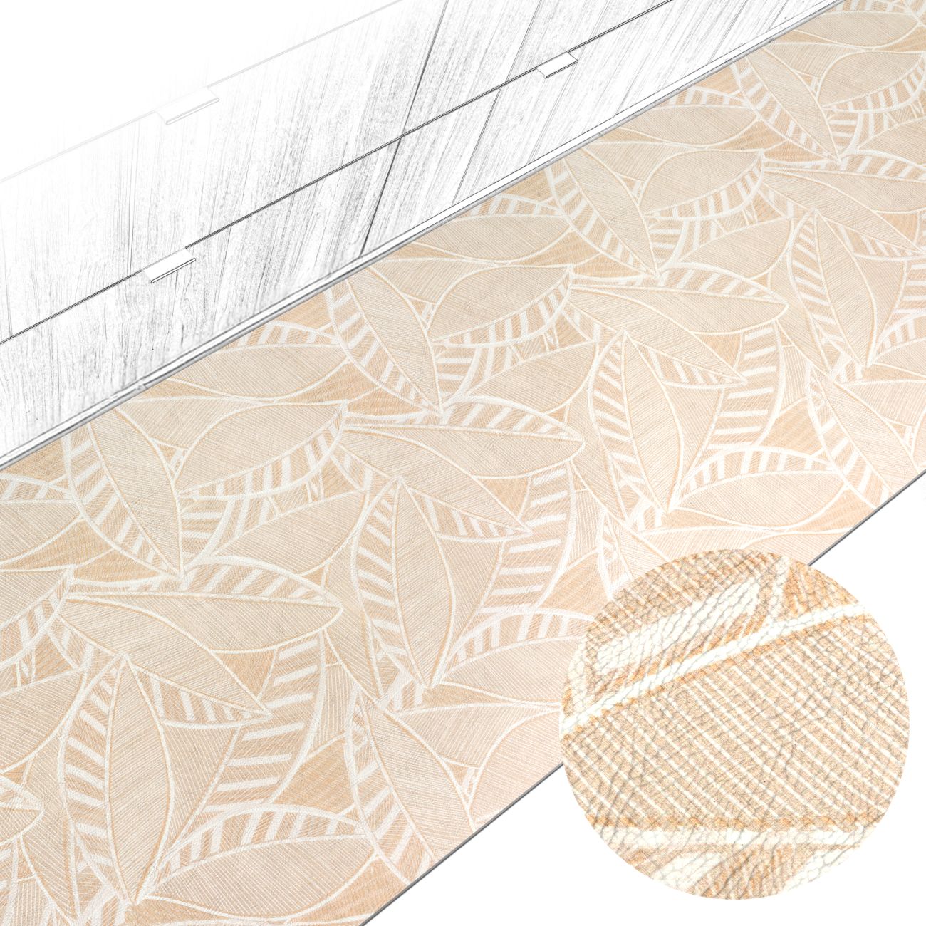 Küchenteppich Küchenläufer abwaschbar Teppichläufer Küche rutschfest Flur Läufer pflegeleicht Flora Breite 67cm 100 x 67 cm