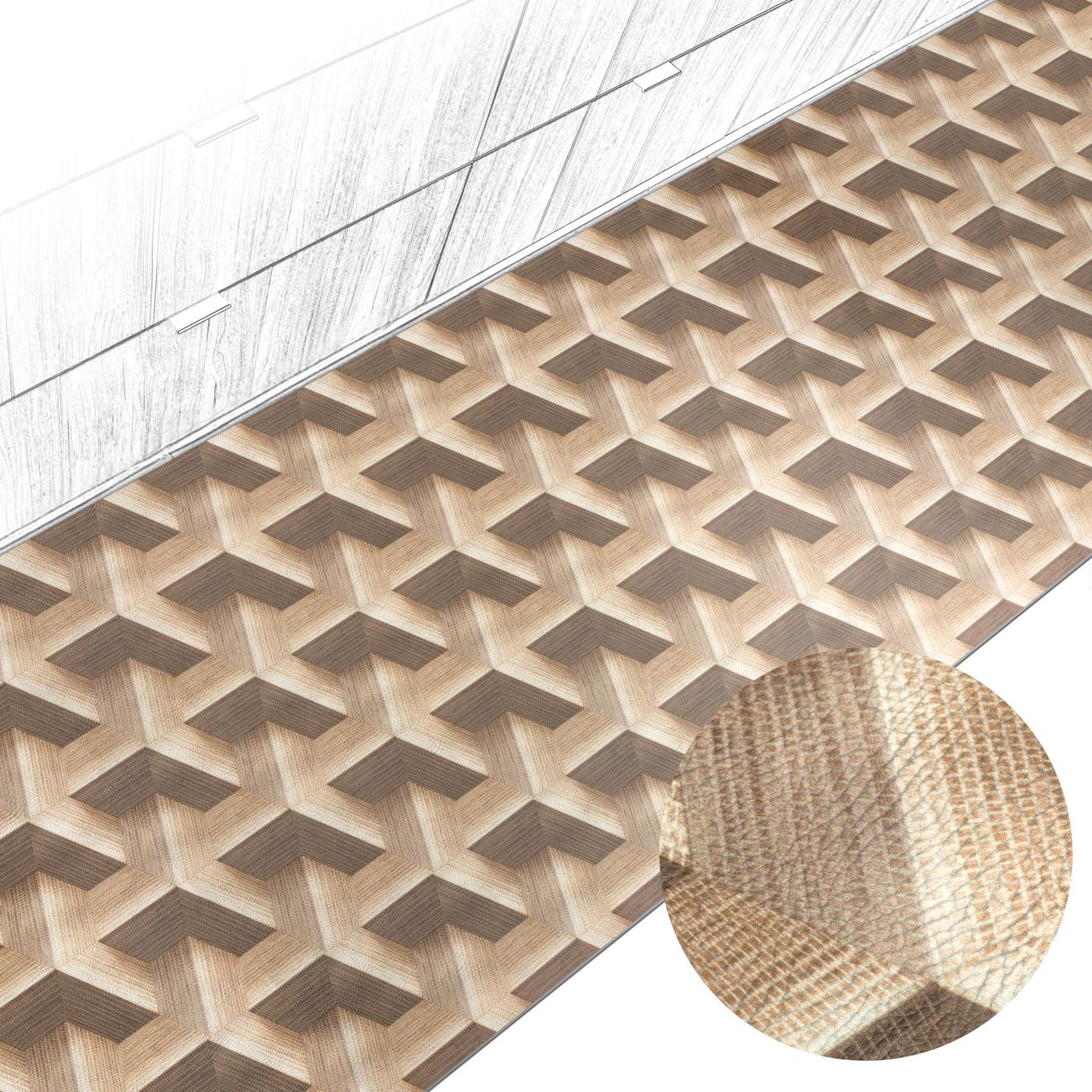 Küchenteppich Küchenläufer abwaschbar Teppichläufer Küche rutschfest Flur Läufer pflegeleicht 3D Breite 67cm 100 x 67 cm