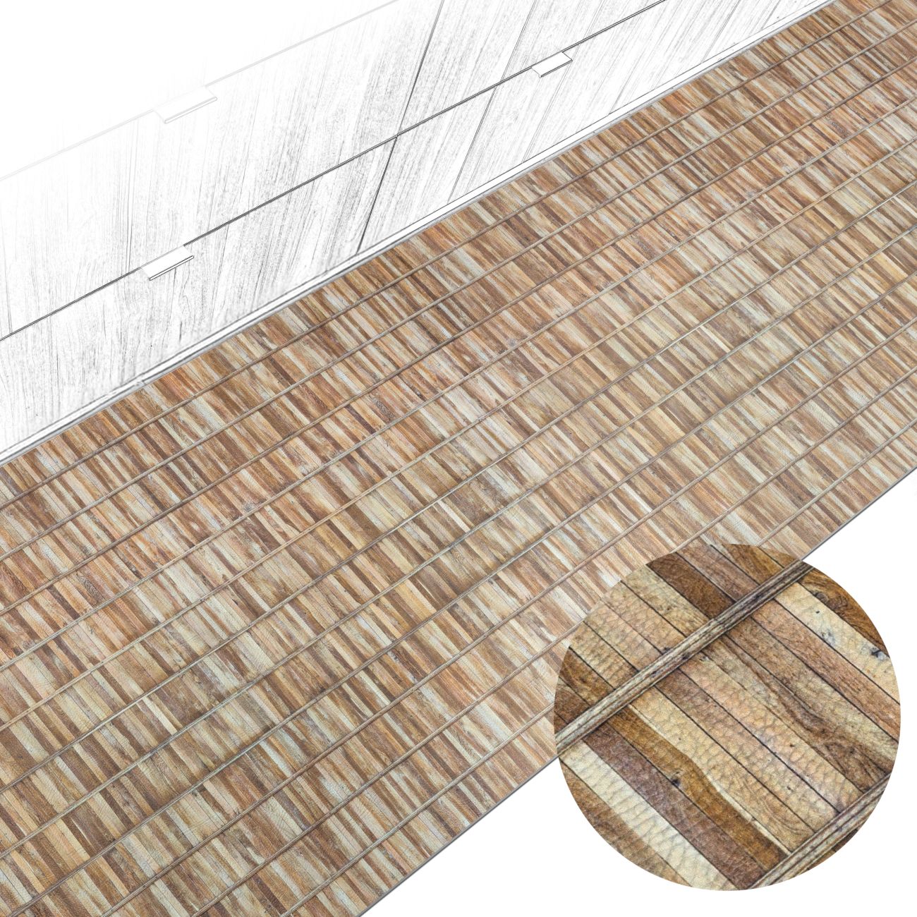 Küchenteppich Küchenläufer abwaschbar Teppichläufer Küche rutschfest Flur Läufer pflegeleicht Nagasaki Breite 67cm 100 x 67 cm