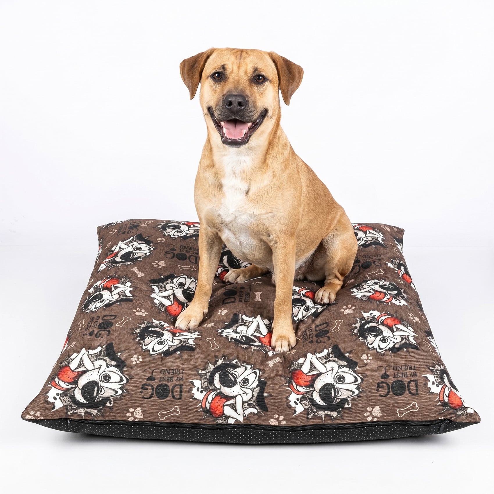 Hundekissen Hundematte abwaschbar Hunde Kissen 4 Größen Hundemotive Braun 40x80 cm