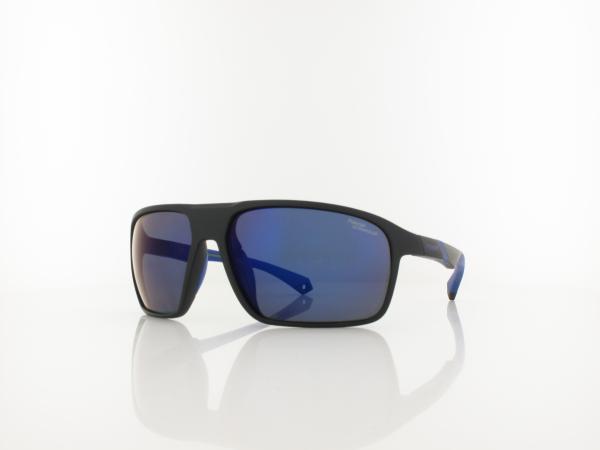 Polaroid PLD 7058/S 0VK/QG 64 matte black blue / blue mirror polarized high contrast