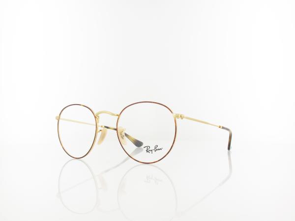 Ray Ban Round Metal RX3447V 2945 50 gold on top havana