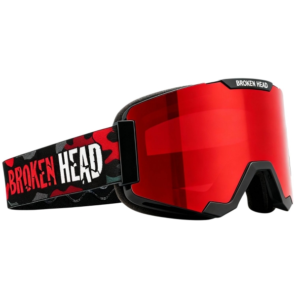 Broken Head MX-Brille Magnetic-Regulator Rot Verspiegelt