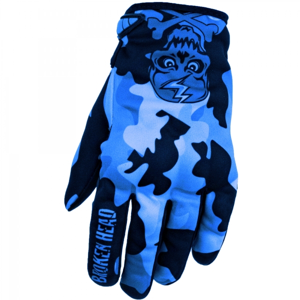 Broken Head MX Handschuhe Rebelution Camouflage blau