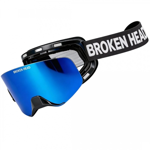 Broken Head Motocross-Brille Magnetic-Struggler Blau Verspiegelt