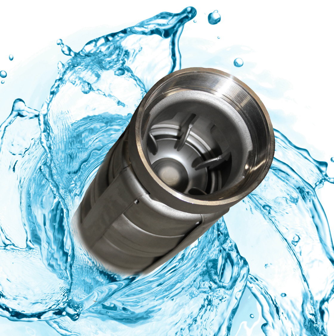 6 Zoll Tiefbrunnenpumpe WPS 30-13, AISI 304, mit 6' WPM gekapselter wassergefüllter Motor, 11kW, 15HP, 3x400V, 50HzDOL,