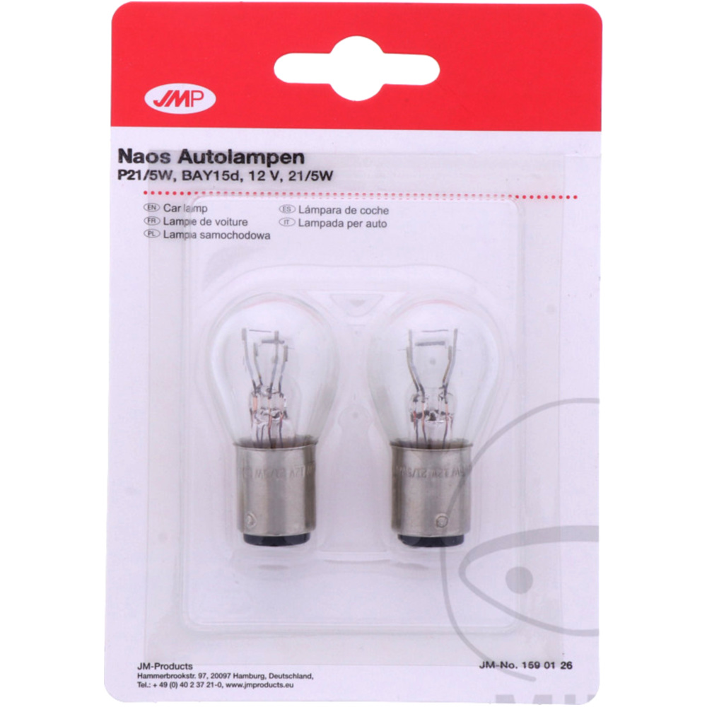 Jmp 40 43981 25569 0 glühbirne lampe 12v21/5w bay15d  4043981255690