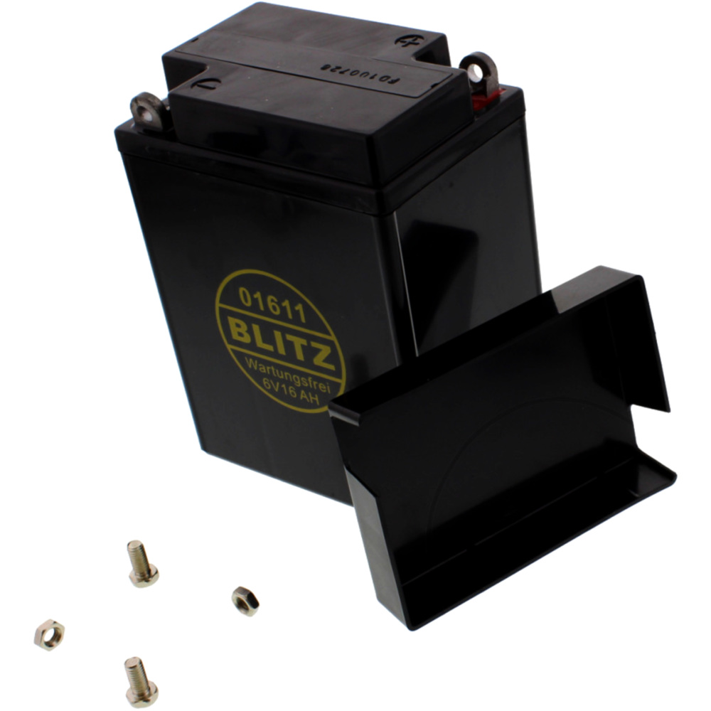  1001611 motorradbatterie 01611 gel schwarz 6v