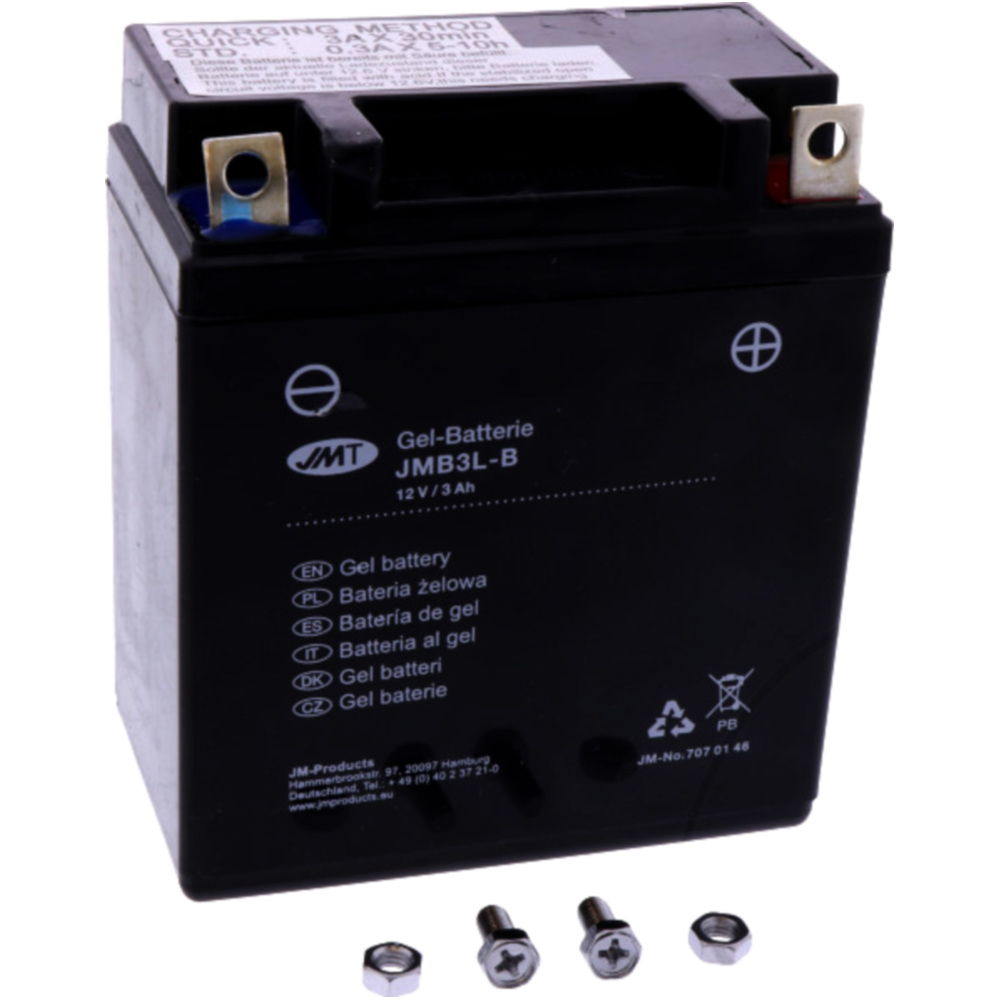 Jmt  batterie motorrad yb3l-b gel