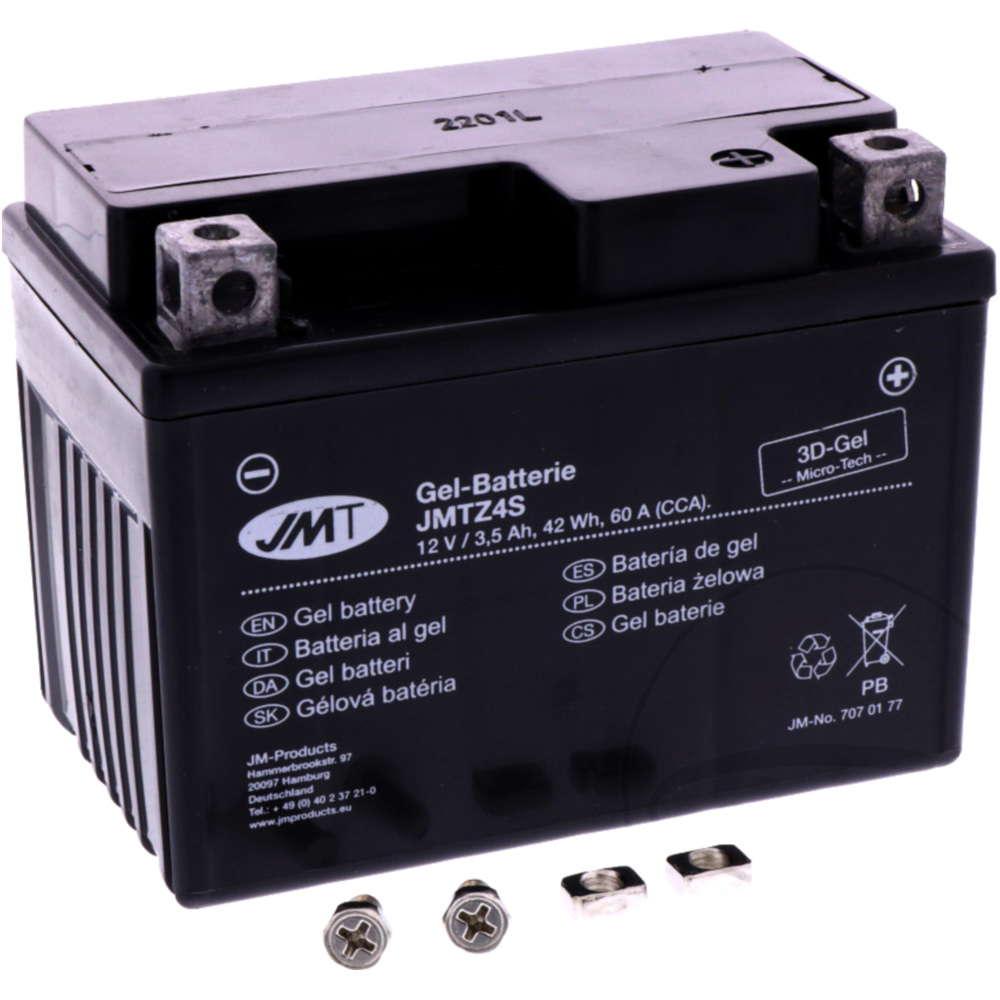 Jmt  batterie motorrad ytz4v gel