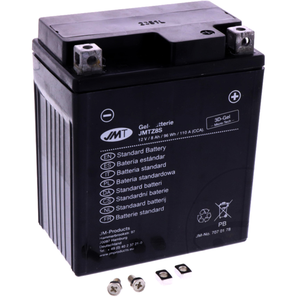 Jmt batterie motorrad ytz8v gel