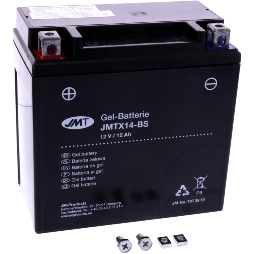 Jmt jmtx14-bs gel motorradbatterie ytx14-bs gel
