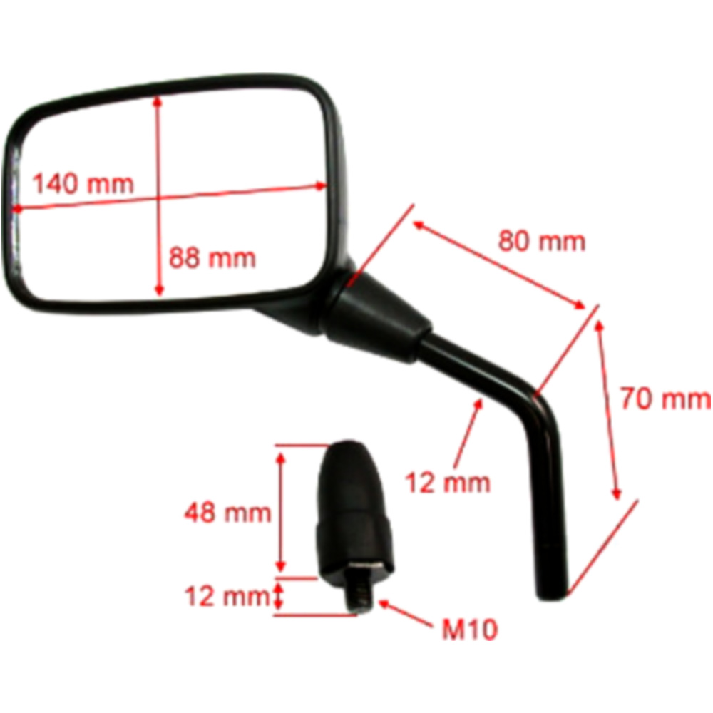 Jmp ba19-k0043b-l spiegel schwarz links ba19k0043bl