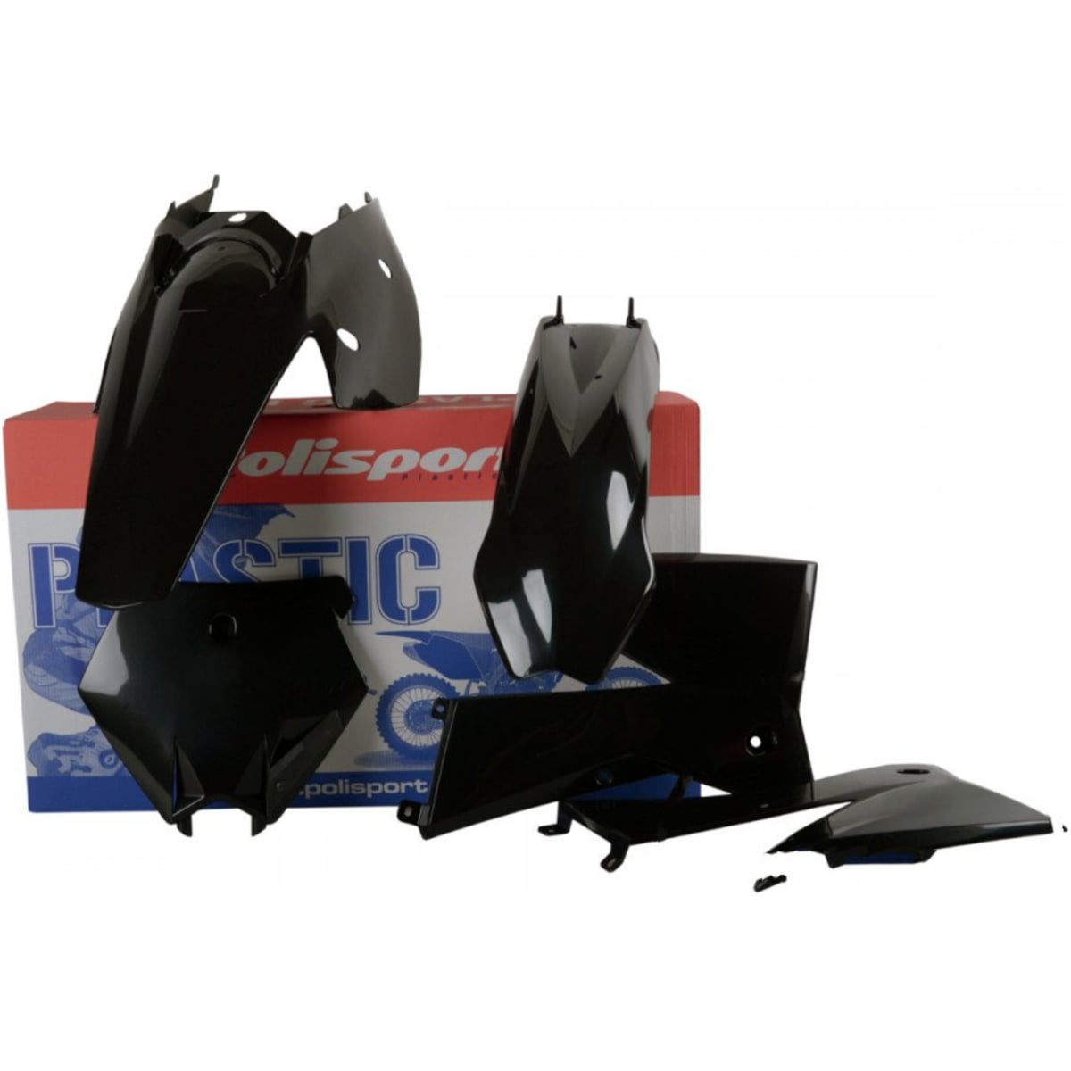 Polisport 90195 verkleidung schutzblech abdeckung komplett kit schwarz