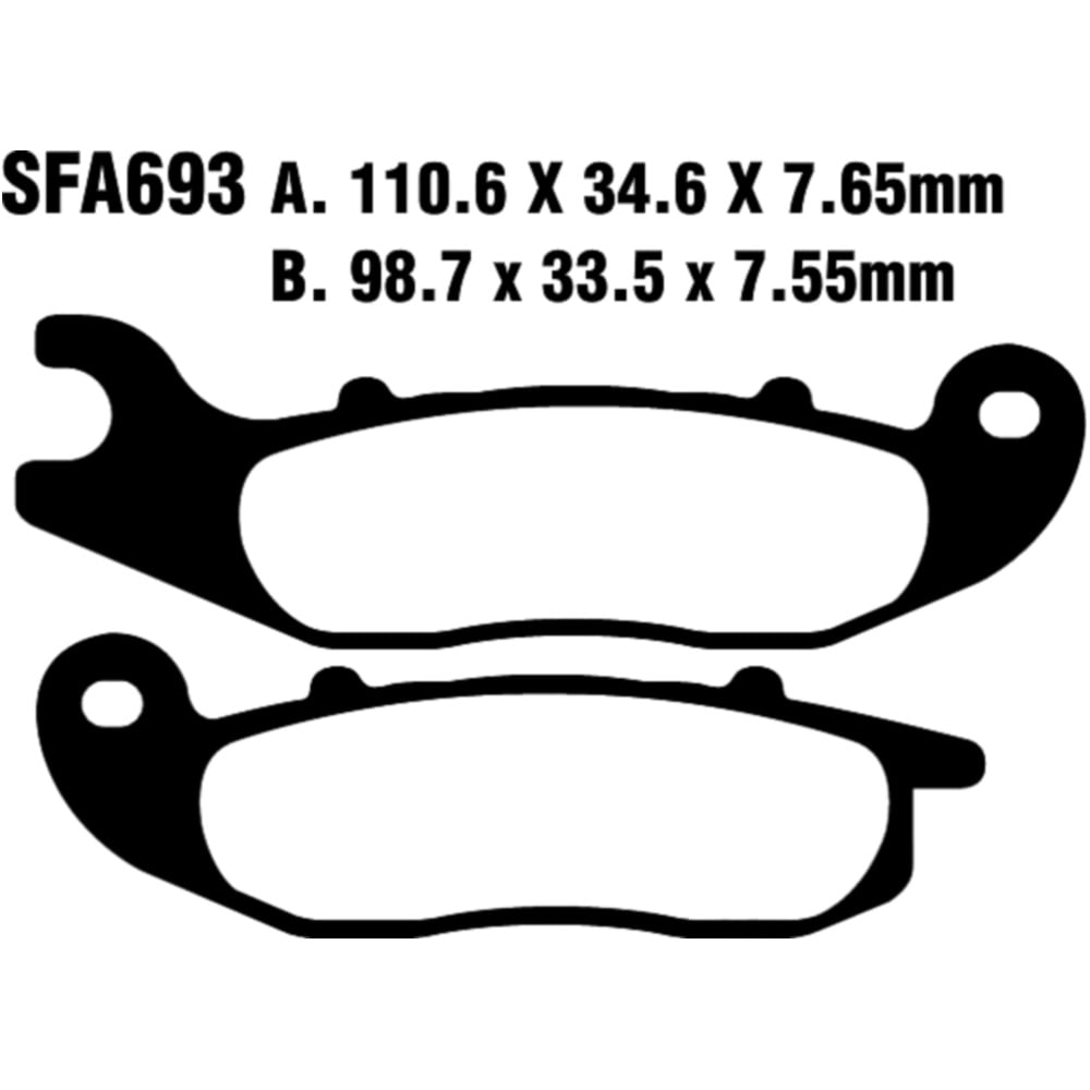 Ebc sfa693hh bremsbeläge bremsklotz sinter hh scooter