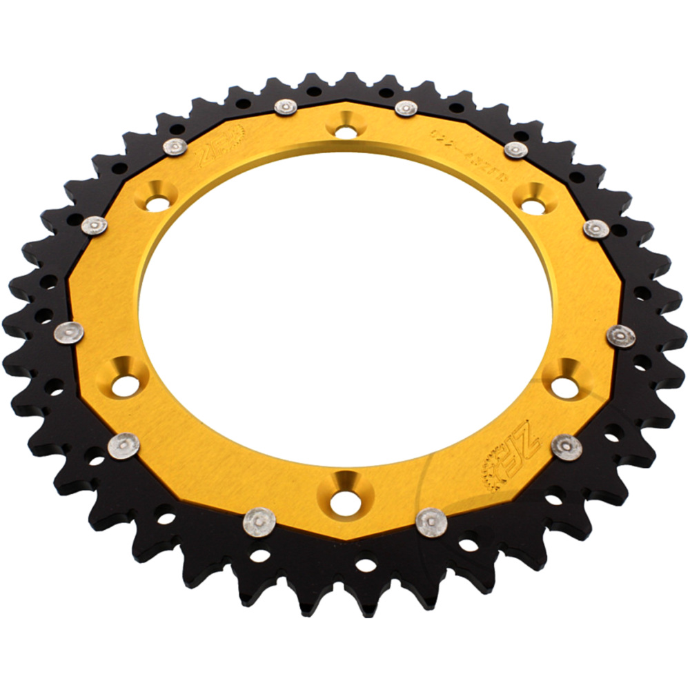 Zf zfd-822-43-gld kettenblatt kettenrad dual 43z teilung 520 gold d82243gld