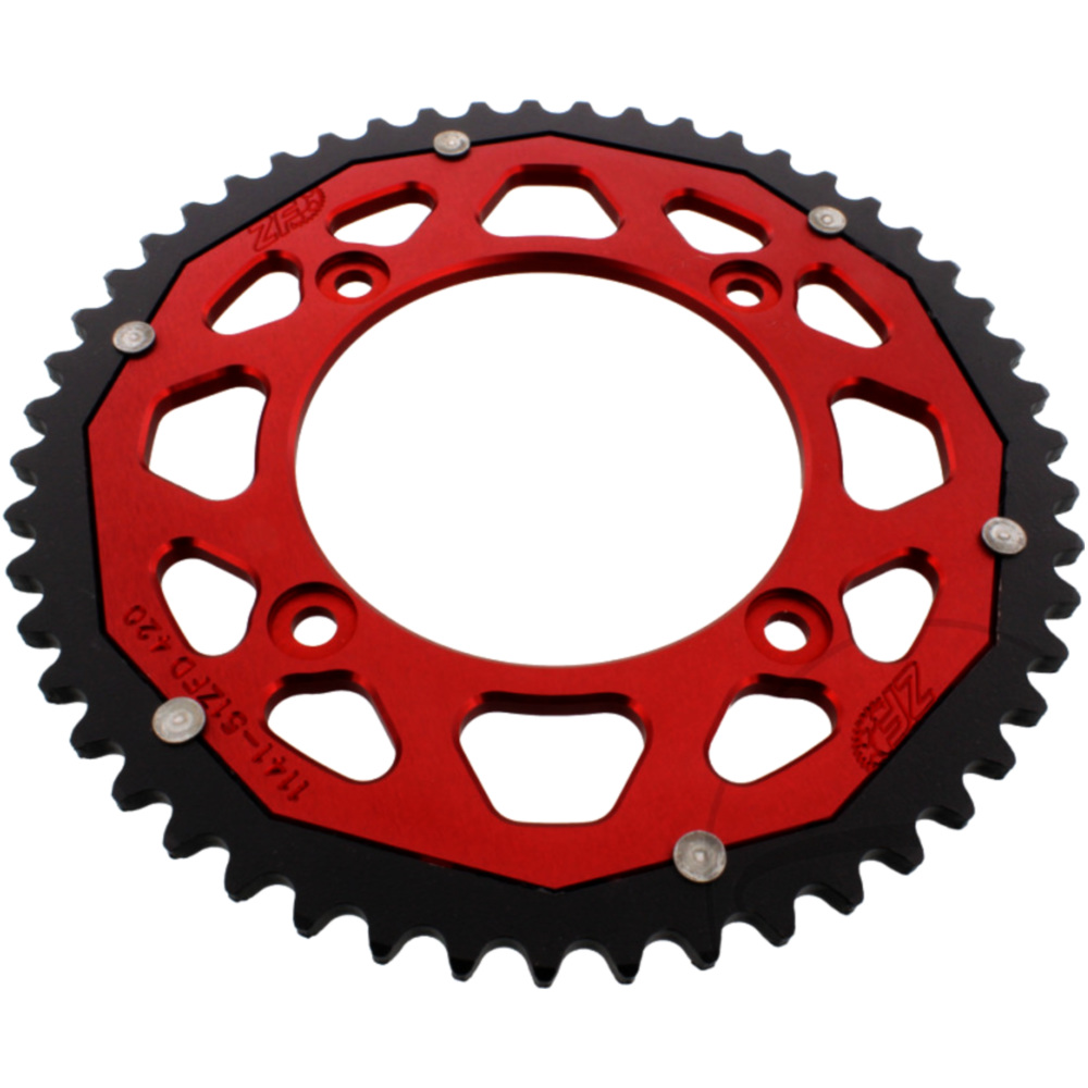 Zf zfd-1141-51-red kettenblatt kettenrad dual 51z teilung 420 rot