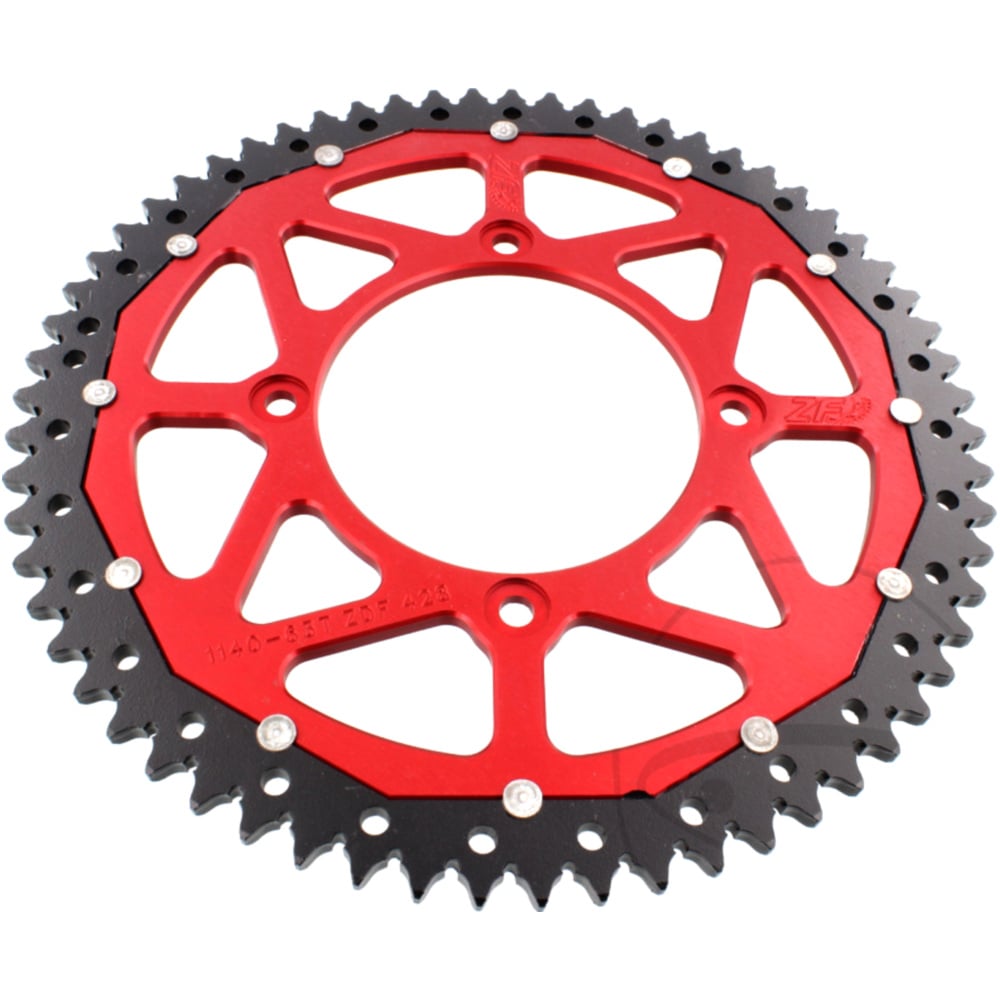 Zf zfd-1140-63-red kettenblatt kettenrad dual 63z teilung 428 rot