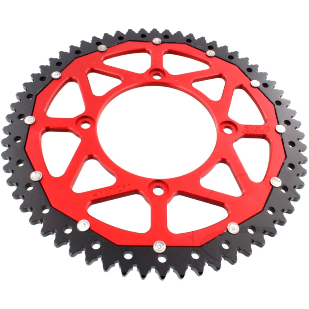 Zf zfd-1141-62-red kettenblatt kettenrad dual 62z teilung 420 rot d114162red