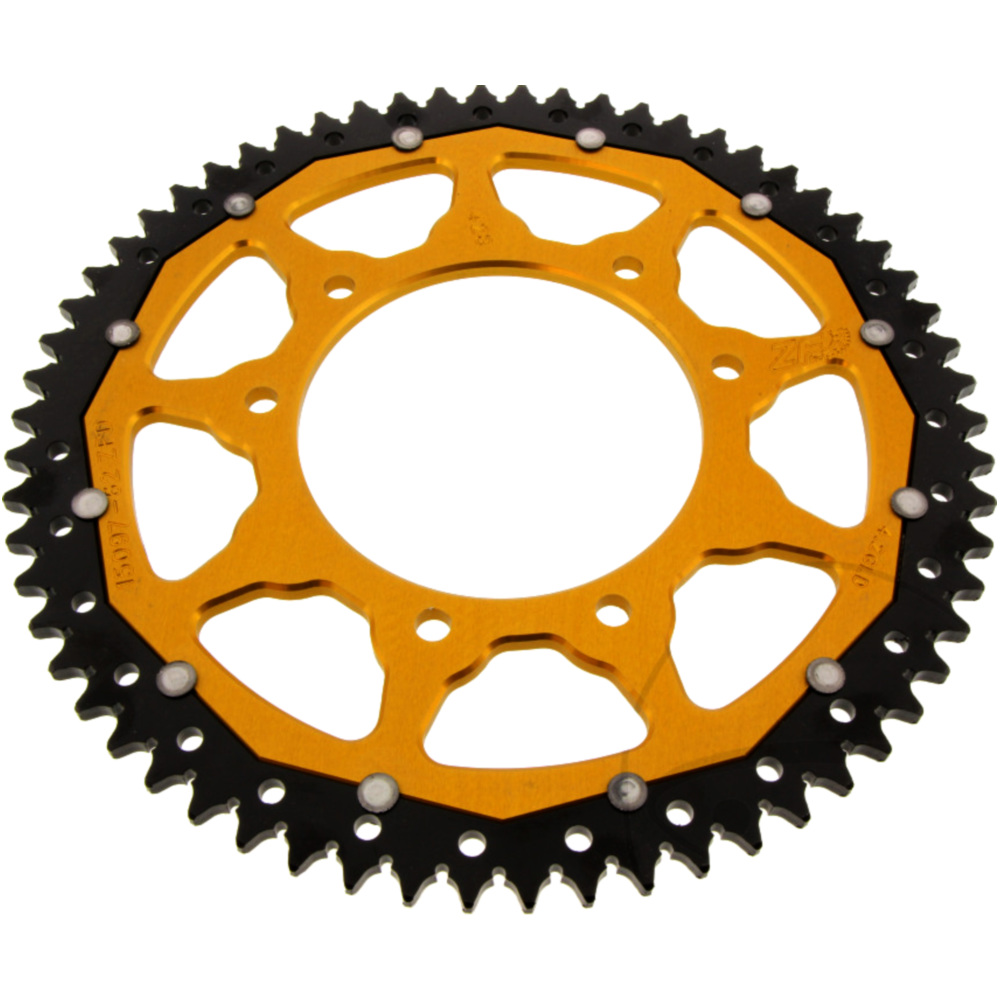 Zf zfd-15097-62-gld kettenblatt kettenrad dual 62z teilung 428 gold