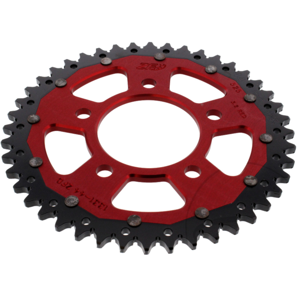 Zf zfd-1331-44-red kettenblatt kettenrad dual 44z teilung 525 rot d133144red