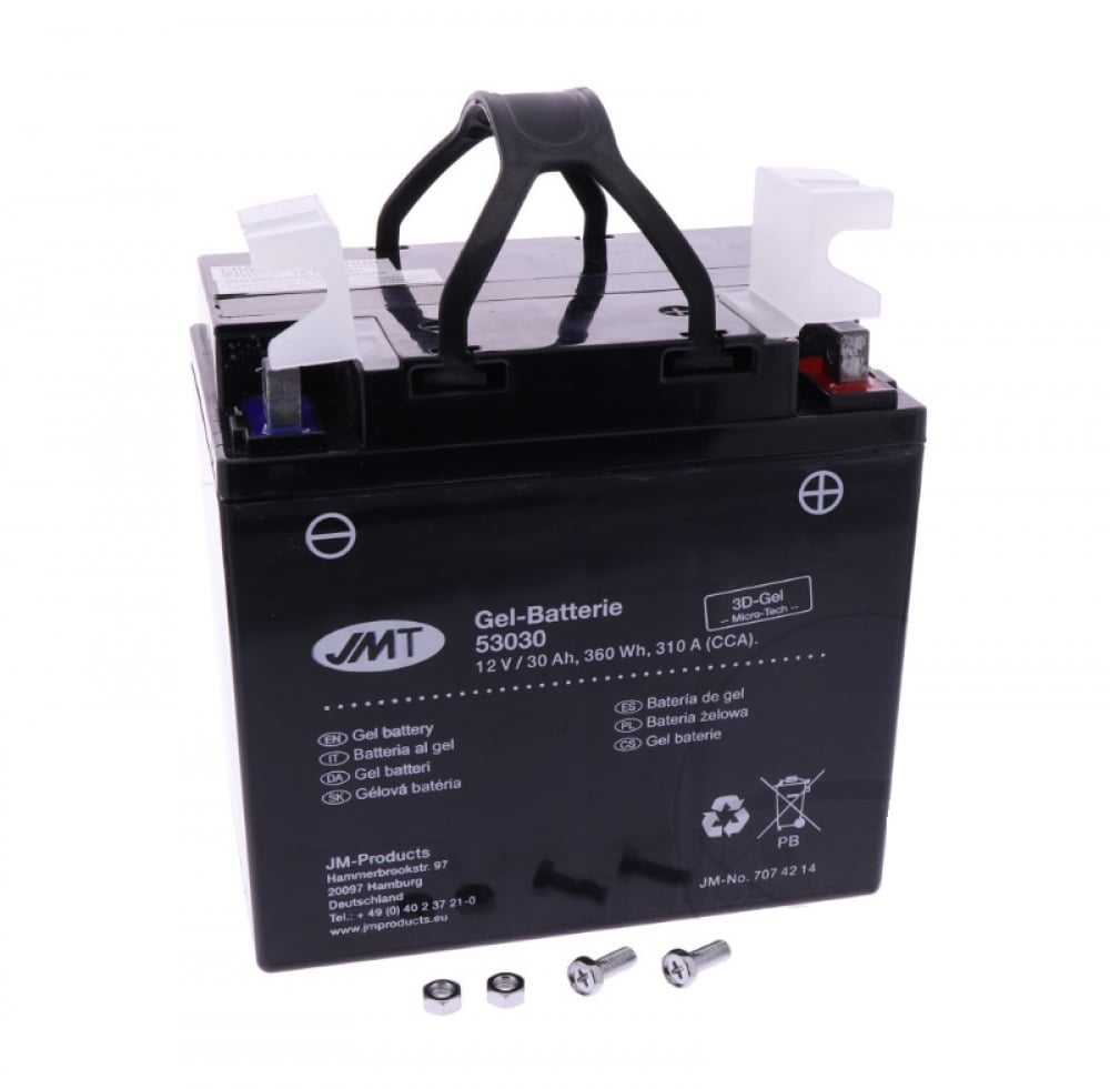 Jmt 53030 gel motorcycle battery 53030 gel
