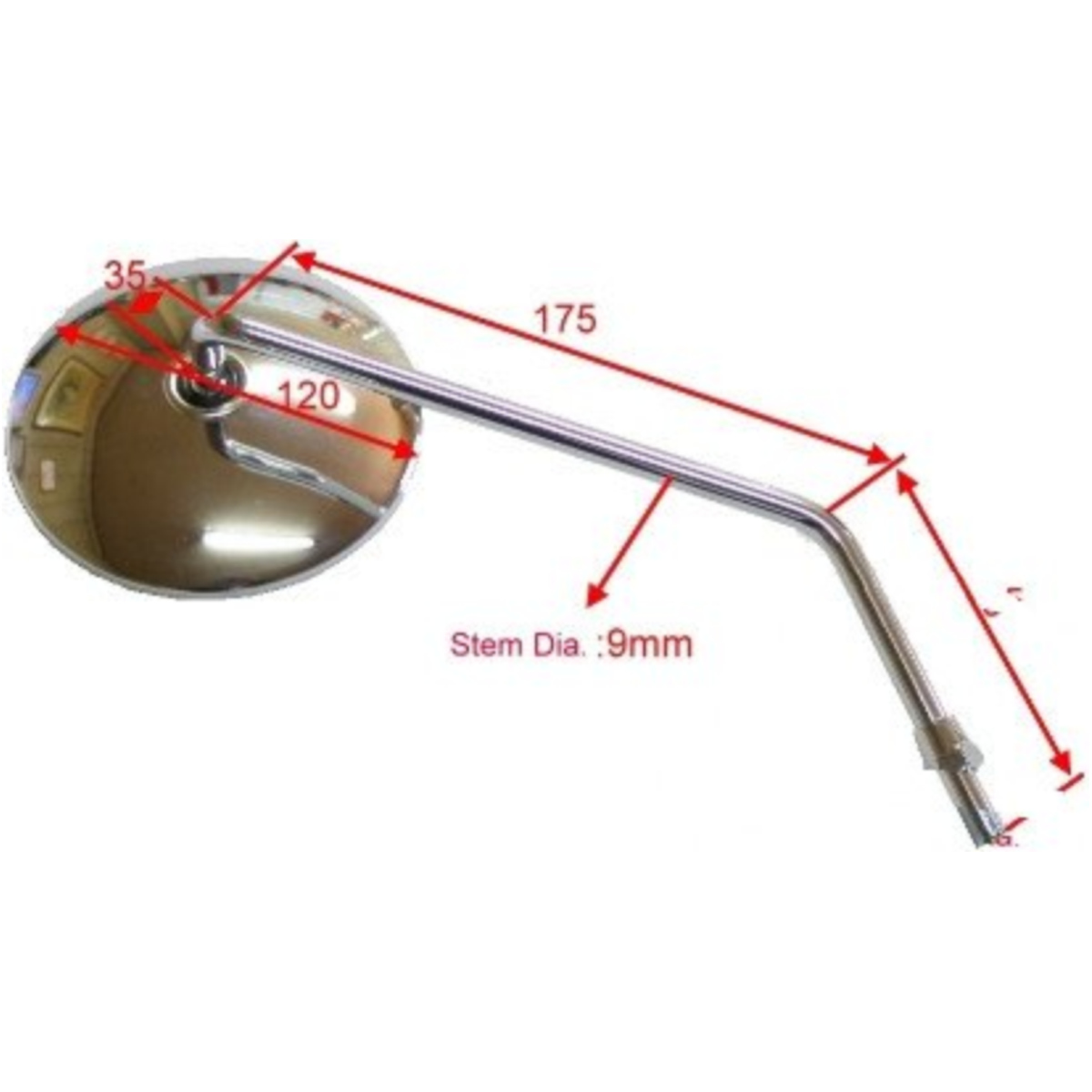 Jmp ba19-k0016m-l spiegel chrom links  ba19k0016ml