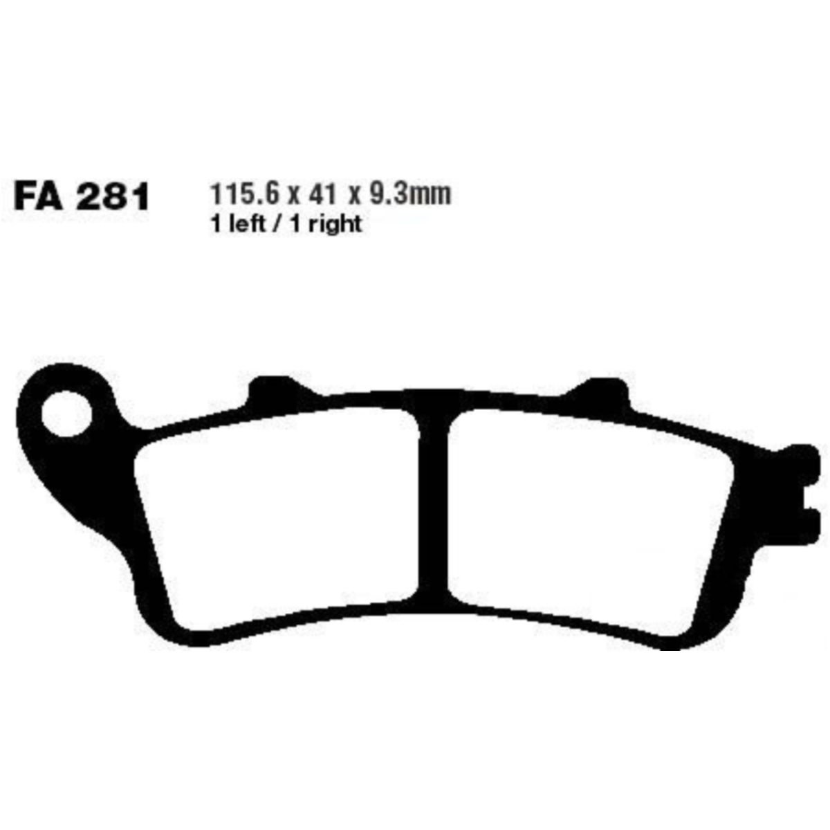 Ebc sfa281 bremsbeläge bremsklotz standard scooter