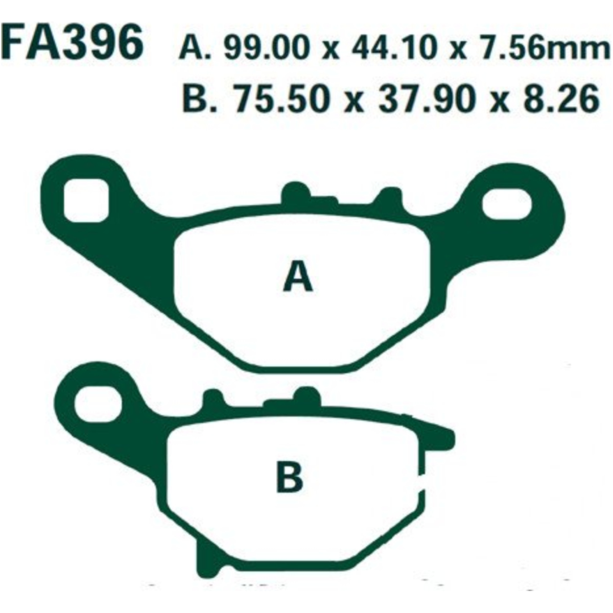 Ebc sfa396 bremsbeläge bremsklotz standard scooter