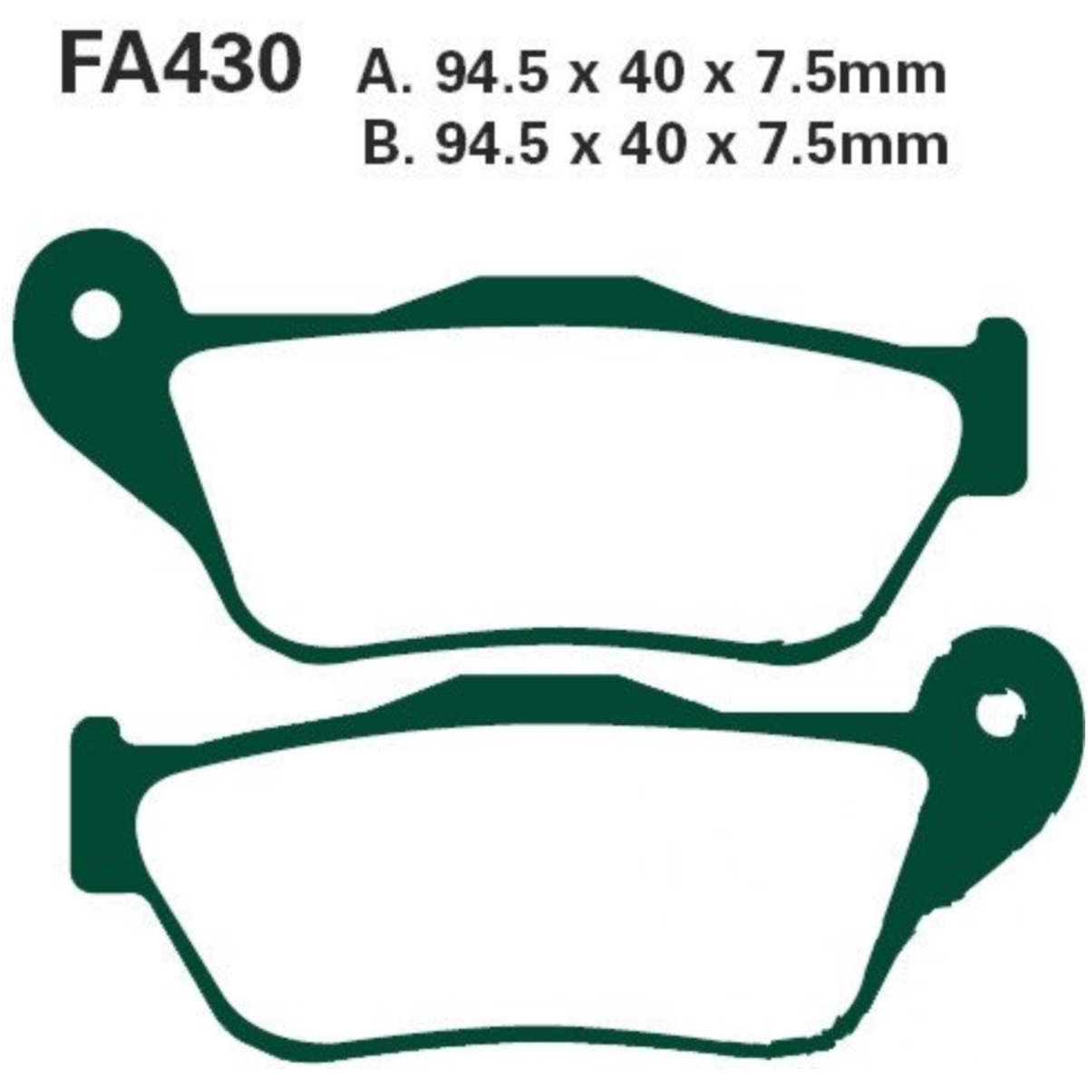 Ebc sfac430 bremsbeläge bremsklotz carbon scooter  