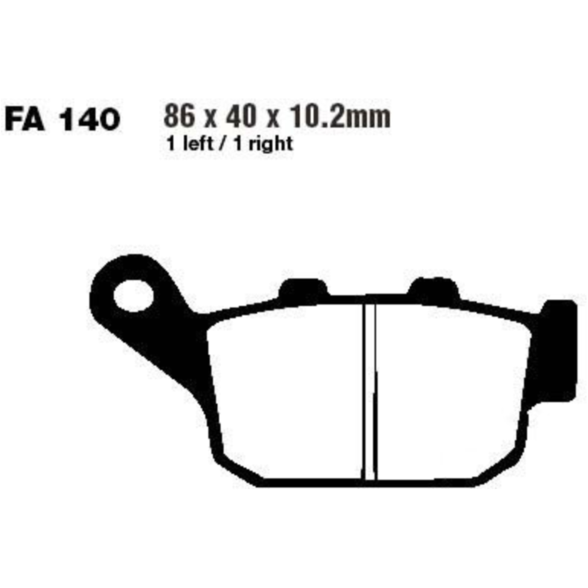 Ebc sfa140 bremsbeläge bremsklotz standard scooter  