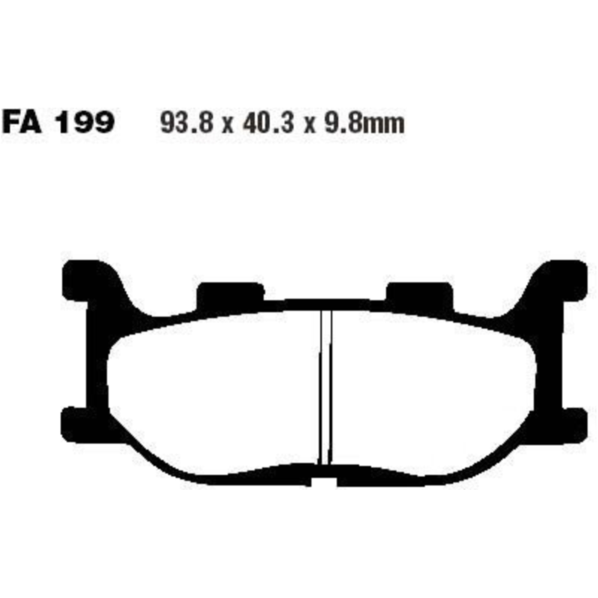 Ebc sfa199 bremsbeläge bremsklotz standard scooter  