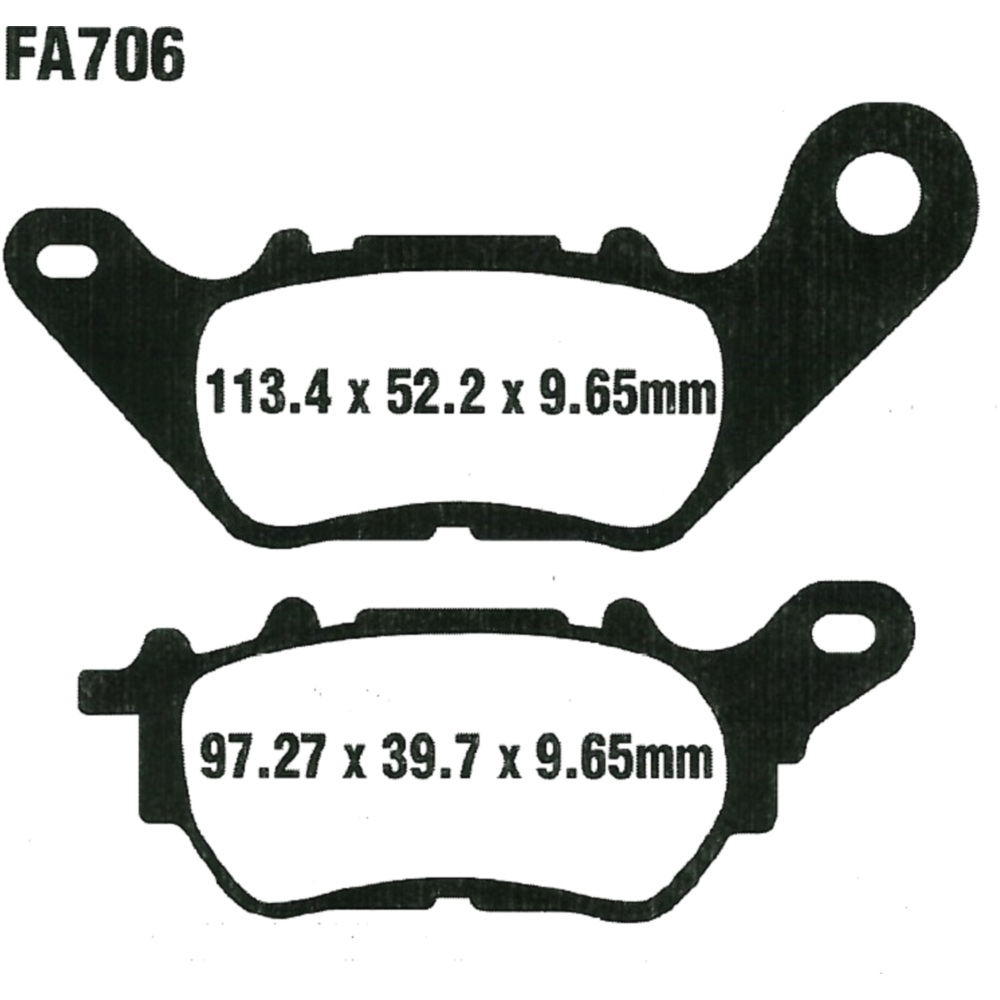 Ebc sfa706 bremsbeläge bremsklotz standard scooter  