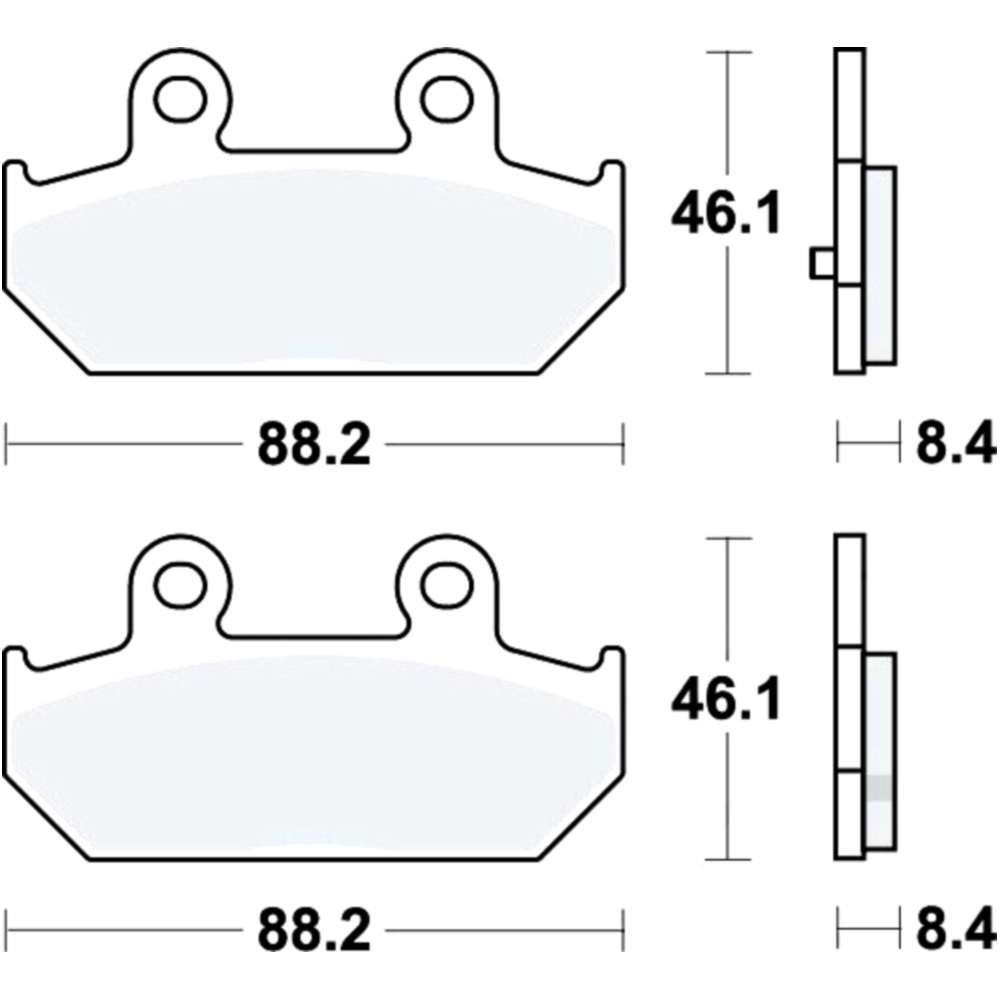 Trw mcb751srm bremsbeläge bremsklotz sinter scooter  