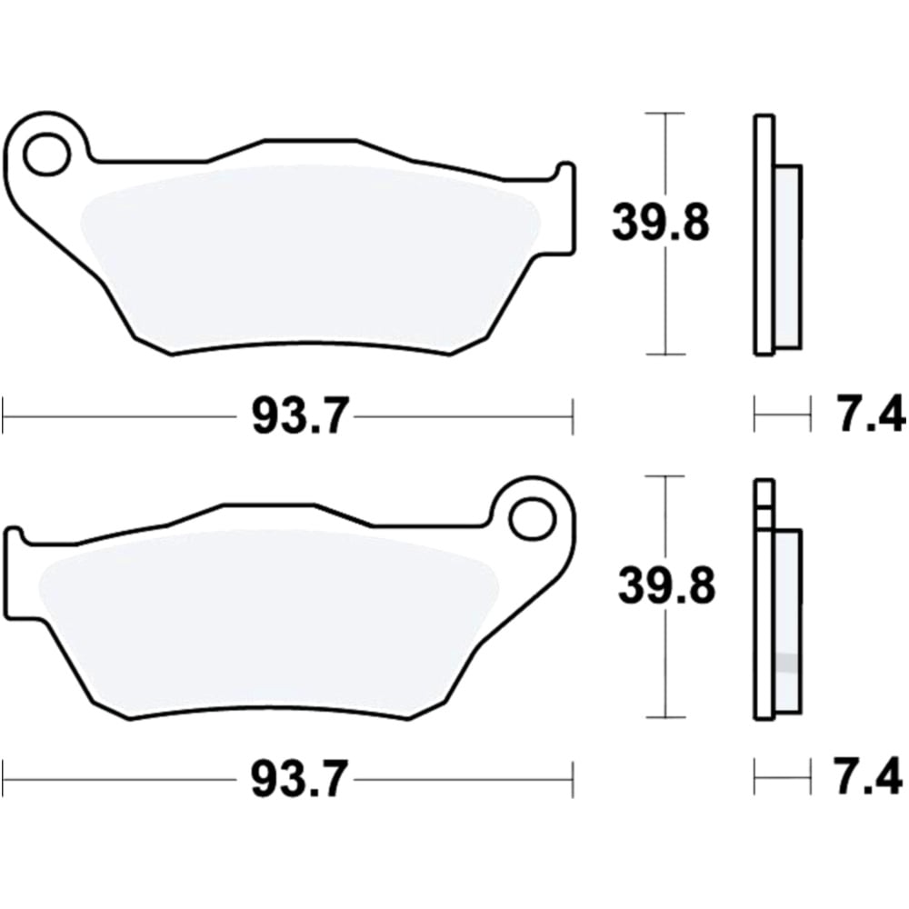 Trw mcb786srm bremsbeläge bremsklotz sinter scooter