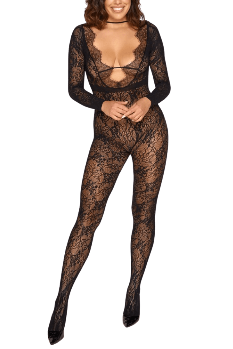 Catsuit Spitzenoptik ouvert