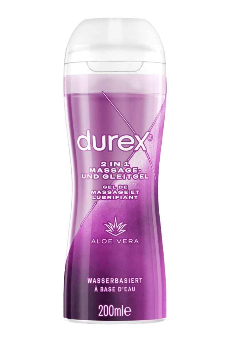 2in1 Massage- und Gleitgel - 200ml Wasserbasis - Aloe Vera - Durex Play